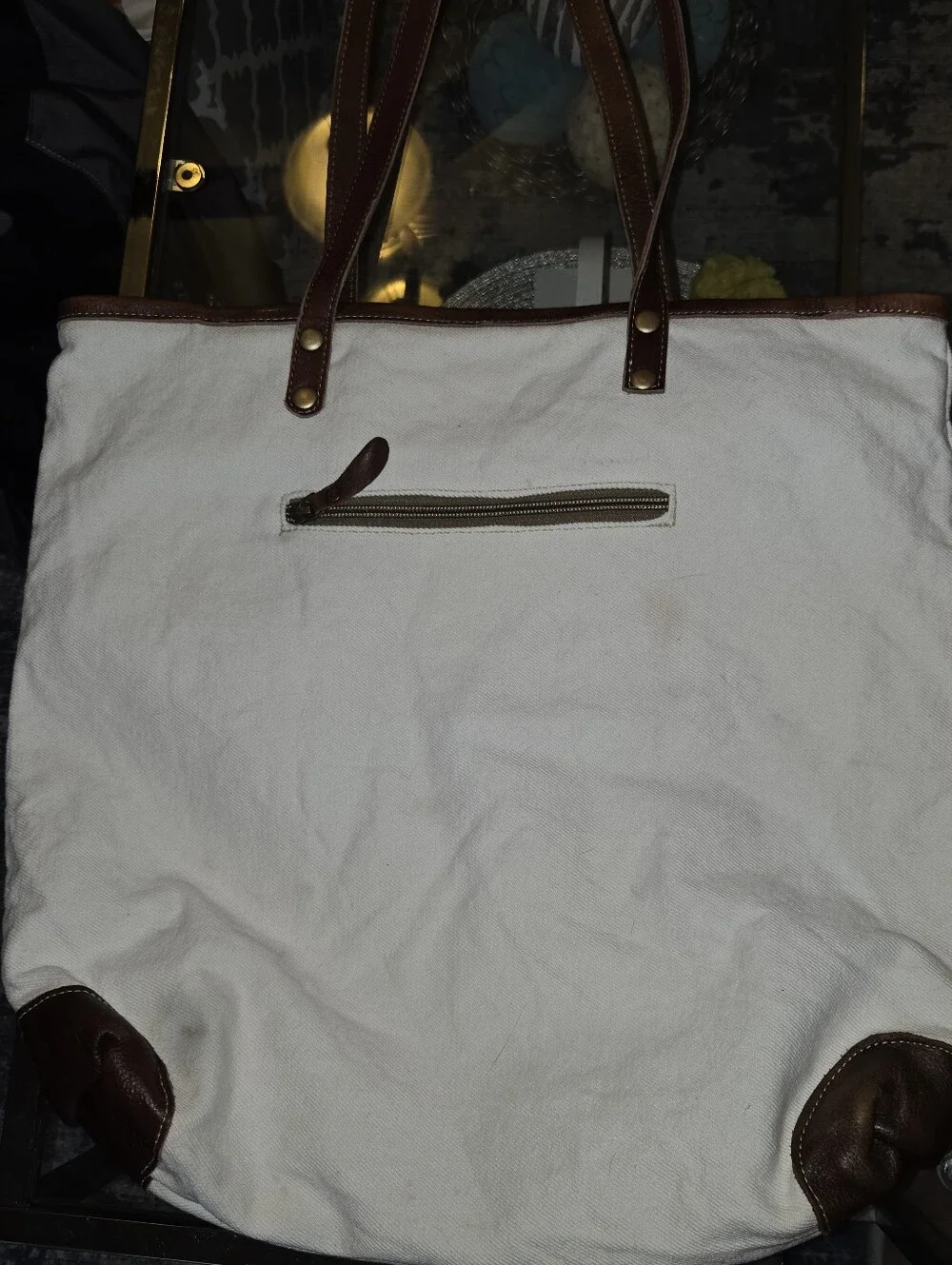 Pre-owned Myra Bag Vintage French Perfume Tote & Sel de Mer Wristlet Set, AS IS